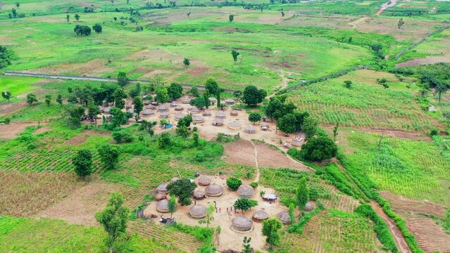 Rural village area of Kuje in the Federal Capital Territory of Nigeria - aerial view