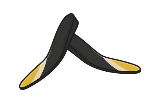 Comfortable Orthotics Shoe Insole Front View vector illustration. Fashion object icon concept. Insoles for a comfortable and healthy walk vector design.