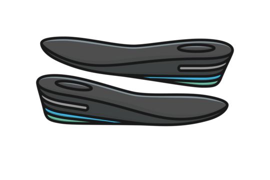 Comfortable Orthotics Shoe Insole Front View vector illustration. Fashion object icon concept. Insoles for a comfortable and healthy walk vector design.