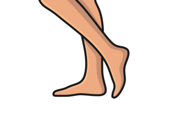 Human Feet Pair vector illustration. People fashion icon concept. Human foot for medical health care vector design with shadow. Human feet with legs standing on toes icon logo.