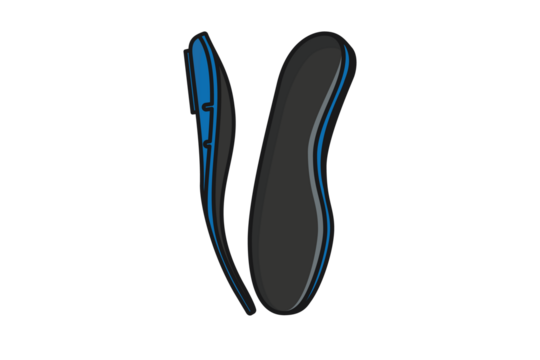 Comfortable Orthotics Shoe Insole Front View vector illustration. Fashion object icon concept. Insoles for a comfortable and healthy walk vector design.