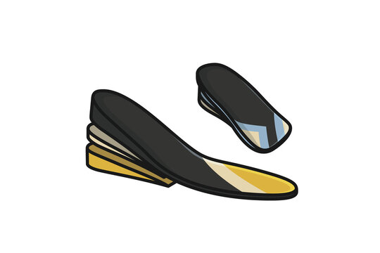 Comfortable Orthotics Shoe Insole Front View vector illustration. Fashion object icon concept. Insoles for a comfortable and healthy walk vector design.
