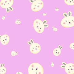 seamless pattern with bunnies
