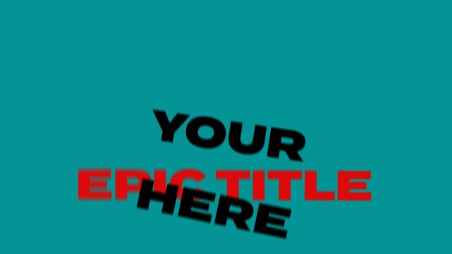 Falling Text Title Intro