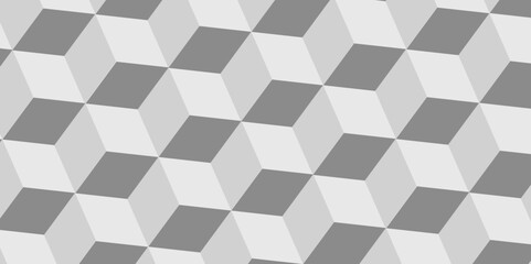 Abstract White and gray style minimal blank cubic. Geometric pattern illustration mosaic, square and triangle wallpaper.	