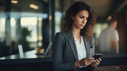 Businessman and worry or stress,Businesswoman in office with smartphone and diary, looking worried