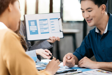 Business people meeting concept design ideas at office.