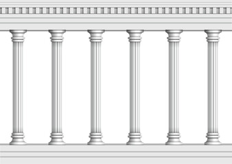 Classic marble pillars background illustration (repeatable)