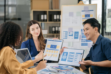 Business people meeting concept design ideas at office.