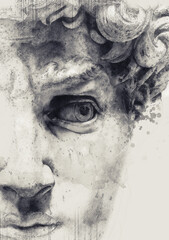 illustration of the statue of David