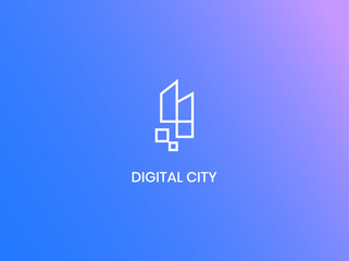 Abstract creative city tech logo icon vector