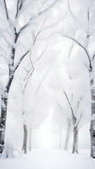 Snow covered trees wallpaper.