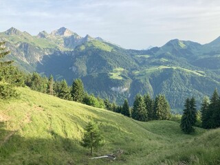 Fototapeta na wymiar Mountain landscapes in Haute-Savoie (France)