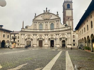 Fototapeta na wymiar Piazza Ducale in Vigevano (Italy)