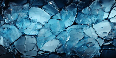 Blue ice background, Ai generated
