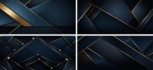 triangle low gradient layout presentation metallic futuristic 3d premium cover facet luxury 