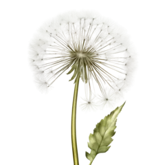 Fotobehang watercolour dandelion © Crimz0n