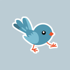 blue bird with a heart