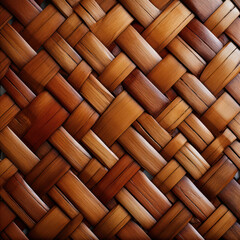 Teak wood with a traditional basketweave pattern.
