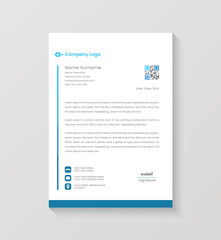 Modern business and corporate letterhead template
