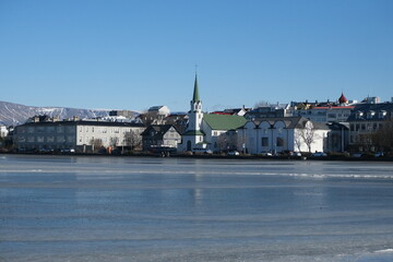 Landscape Iceland Mountains River Glacier Ocean Reykjavik