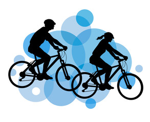 Obraz premium Cycling sport graphic for use as a template for flyer or for use in web design.
