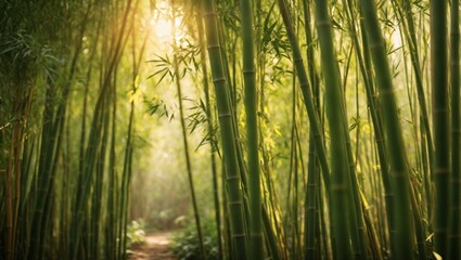 Fototapeta premium AI-generated illustration of A picturesque forest landscape featuring a road lined with trees