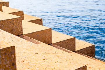 Stairs. Abstract steps. Stairs in the city. Granite stairs. Stone stairway often seen on monuments...