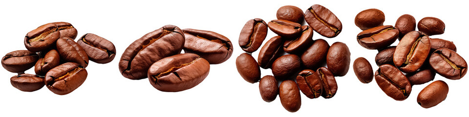 Coffee beans, on white background