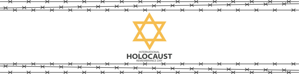 International Holocaust Remembrance Day vector. Star of David . January 27. Important day