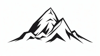 A simple vector drawing of a mountain - obrazy, fototapety, plakaty
