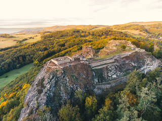 Kalich (Kelchberg in German) is a castle ruin above the village of Trebusin. The castle was founded by the Hussite governor Jan Zizka in 1421.