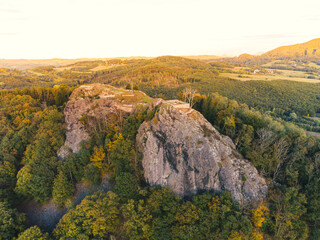 Kalich (Kelchberg in German) is a castle ruin above the village of Trebusin. The castle was founded by the Hussite governor Jan Zizka in 1421.