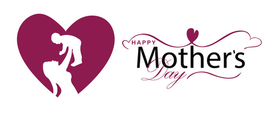 Happy Mother's Day. banner, Greeting card, poster