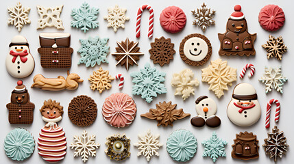 christmas gingerbread cookies and decorations