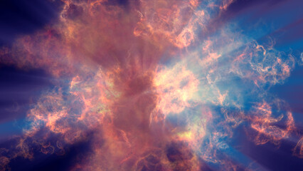 Fototapeta na wymiar fire flame explosion in space