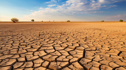 Texture of dry land in southern Europe. Global warming