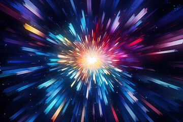 Fascinating kaleidoscope of colors that blend harmoniously, a vibrant show dynamics