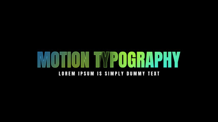 Text Animation with Colorful Design