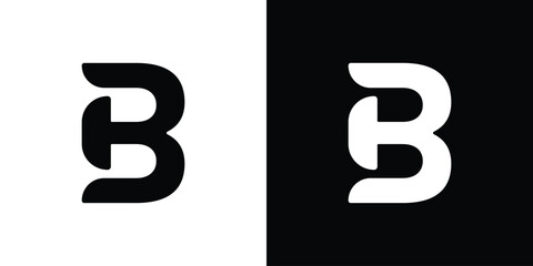 letter b monogram vector logo design - obrazy, fototapety, plakaty