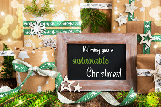 Text Sustainable Christmas, Sustainable Winter Decor, Christmas Background
