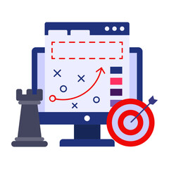 Growth Hacking Strategies Concept, Innovative Scaling Approaches Vector Icon Design, online Business Strategy Symbol, Marketing plan Sign, administration and operational management Stock illustration