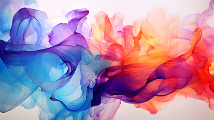 Transparent creativity, Ink colors are amazingly bright, luminous, translucent, free-flowing, and dry quickly. Abstract artwork Trendy wallpaper. Natural pattern, luxury art background. Generative Ai.