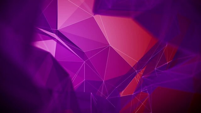 Loop fractal abstract background. Low poly purple background for design element and web background