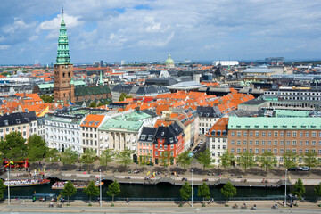 Fototapeta na wymiar Panoramic view of Copenhagen, Denmark