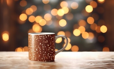 The Morning Brew: A Cozy Cup of Coffee on a Rustic Wooden Table