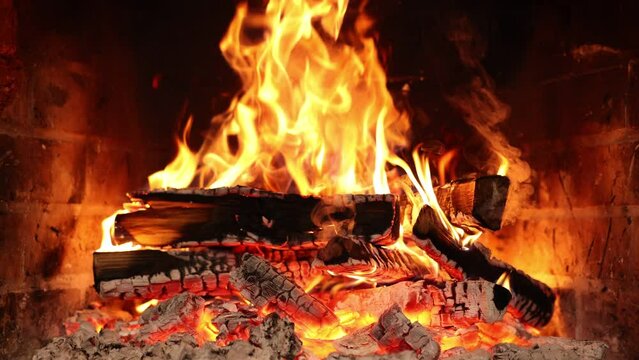 Fireplace 4k. Asmr sleep. Get Ready for a Relaxing Evening. Cozy Fireplace Night 