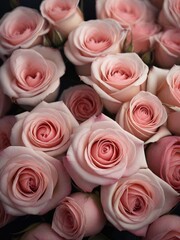 Background with soft pink roses