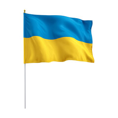 waving Ukraine flag on transparent background PNG image