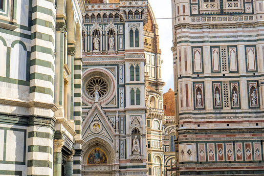 Florence Tuscany Italy, October 29 2023 Piazza del Duomo Santa Maria del Fiore